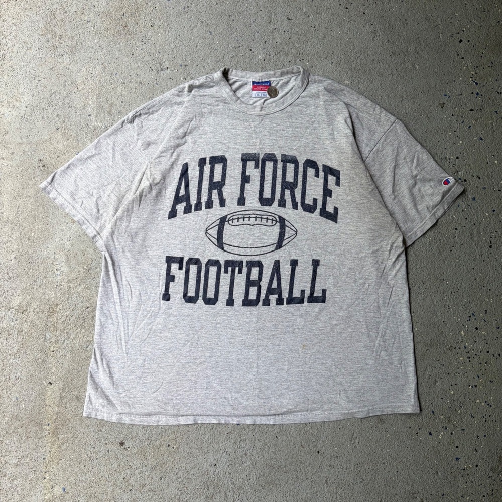 Champion Air Force Football T-Shirt Mens XL Gray Vintage Graphic Tee USAFA